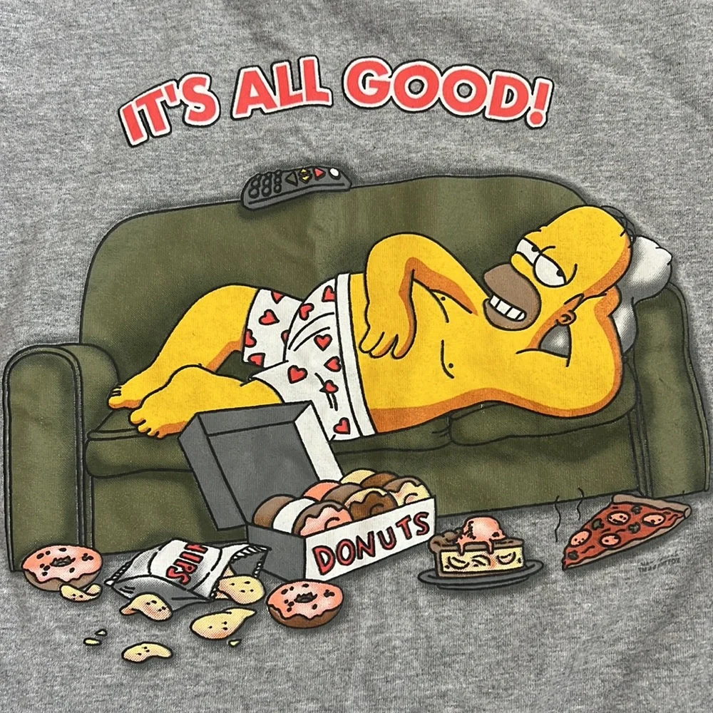 Vintage 2002 Men’s The Simpsons “IT’S ALL GOOD” T-Shirt Lazy Sunday Couch Potato
